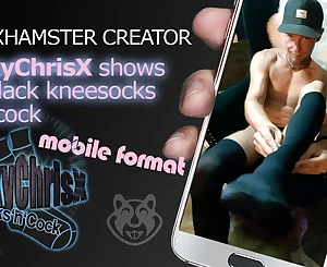 KinkyChrisX demonstrates his socks and trouser snake