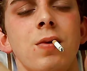 Insane inexperienced Hoyt Jaeger jacks solo while smoking